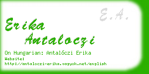 erika antaloczi business card